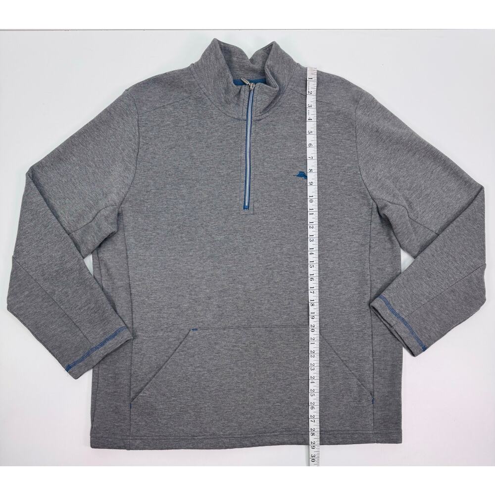 Tommy Bahama Gray Half Zip Pullover Sweatshirt Size XL - Picture 7 of 9